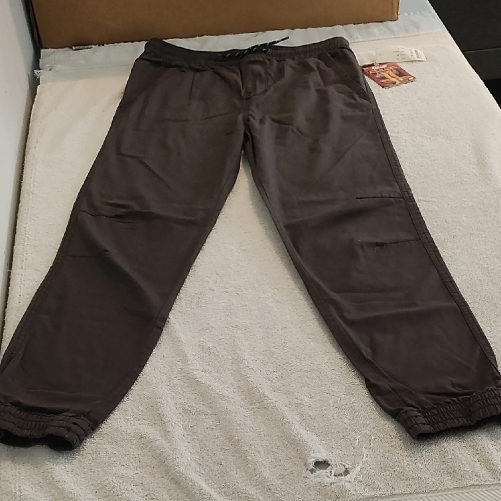 Plugg Brown Sweatpants Elastic Waistband